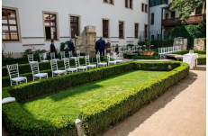 Wedding in Prague Old Monastery Garden at the Augustine Hotel 