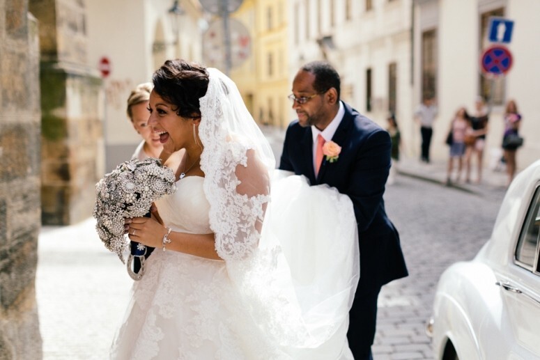 Wedding in Prague Coral Loves Navy