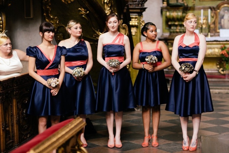 Wedding in Prague Coral Loves Navy