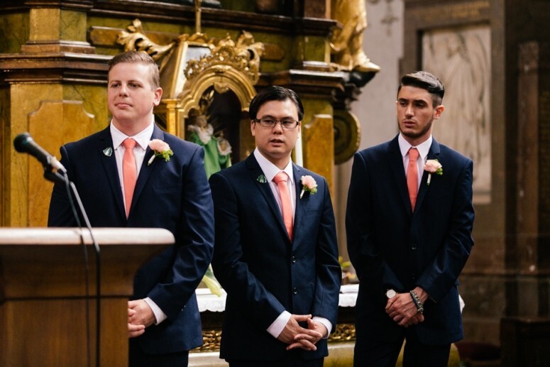 Wedding in Prague Coral Loves Navy