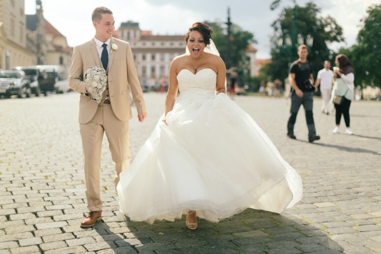 Wedding in Prague Coral Loves Navy
