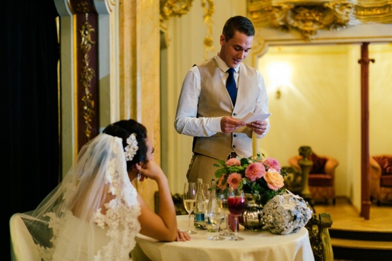 Wedding in Prague Coral Loves Navy